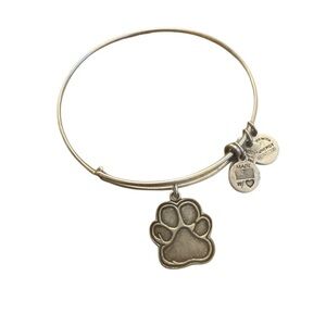 Alex and Ani Silver Paw Print Bracelet